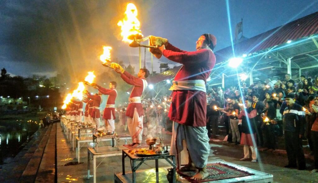 Ganga Aarti at Triveni Ghat, Rishikesh