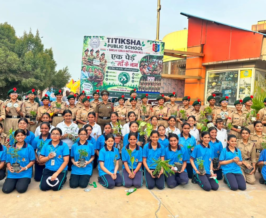 NCC cadets of Titiksha Public School during the Ek Ped Maa Ke Naam Campaign promoting environmental conservation in Rohini image 13
